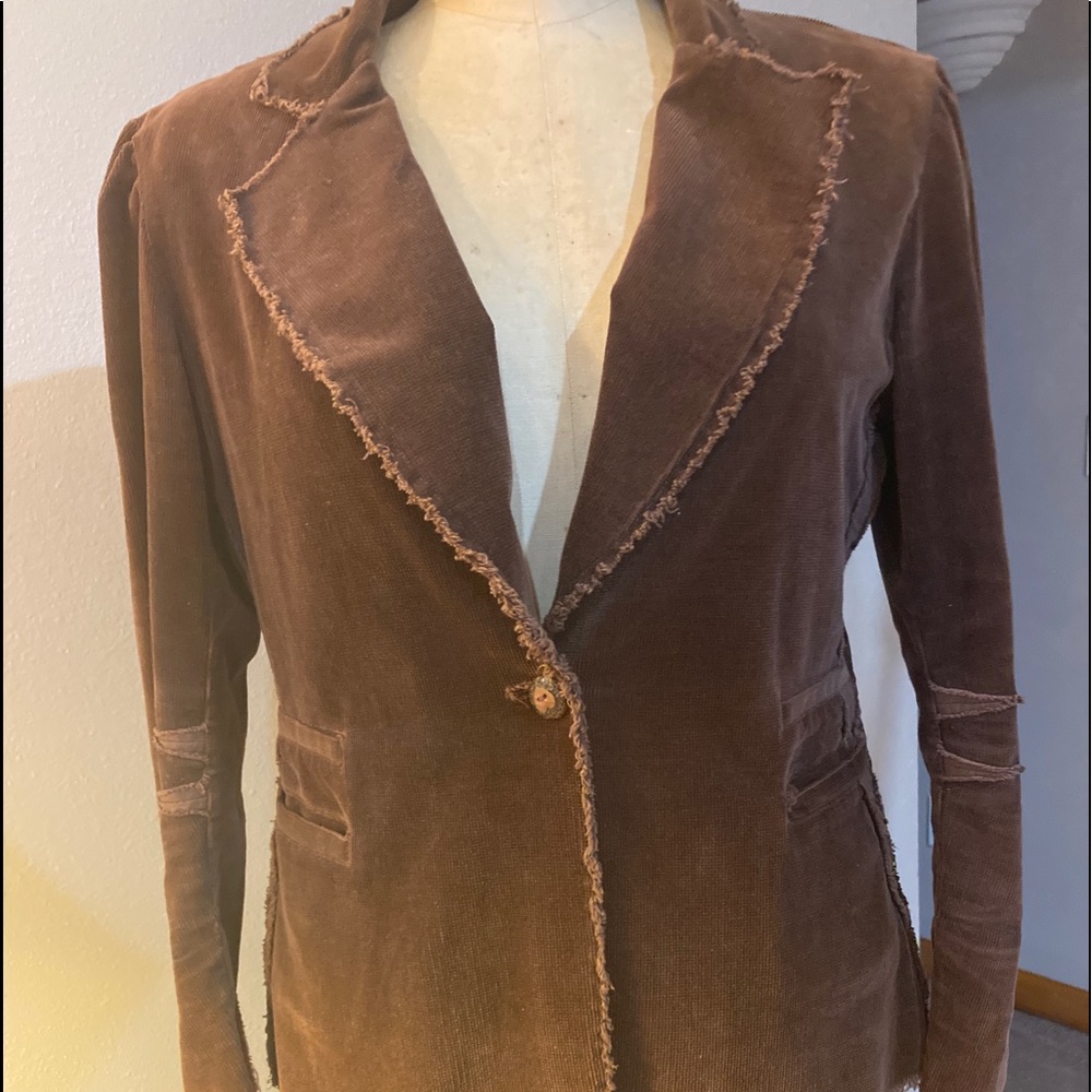 Short brown unlined Corduroy jacket
